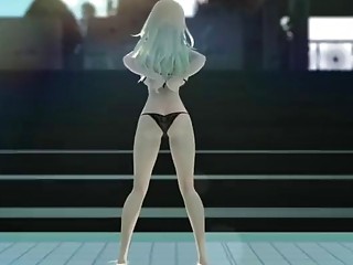 Young futanari's dance in 3d and show off their cocks