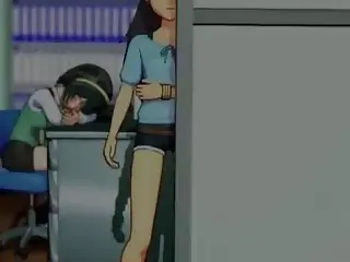 Luxurious animated schoolgirls fuck in the middle of the classroom