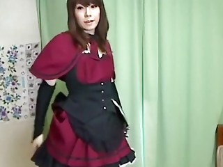 Young kinky shemale enjoys masturbation and cums in her coffee